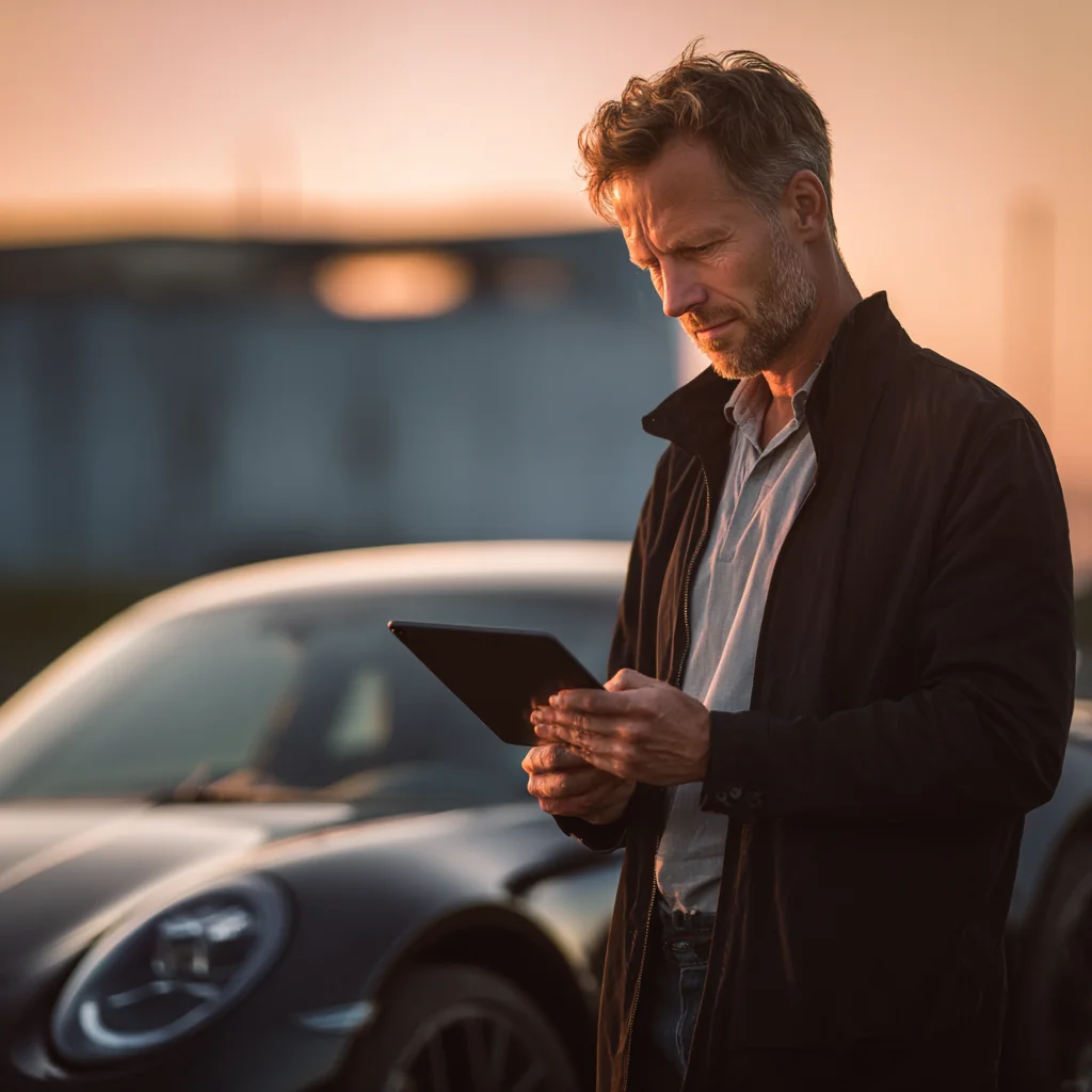 Русскоязычный водитель с застрахованным автомобилем в США